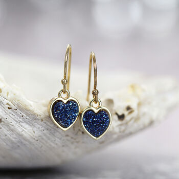 Druzy Love Heart Earrings, 5 of 11