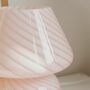 Light Pink Murano 70s Style Mushroom Glass Table Lamp, thumbnail 3 of 4