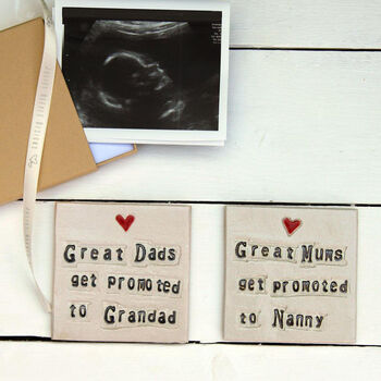Square 'Great Mums Get Promoted To Nanny' Coaster, 2 of 8
