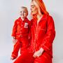 Personalised Matching Red Christmas Pyjama For Mum And Child, thumbnail 5 of 10