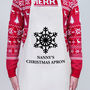 Personalised Christmas Apron Snowflake Design, thumbnail 2 of 3