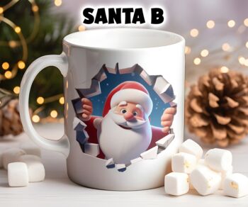 Personalised Christmas Santa Breakout Gift Mug, 2 of 4