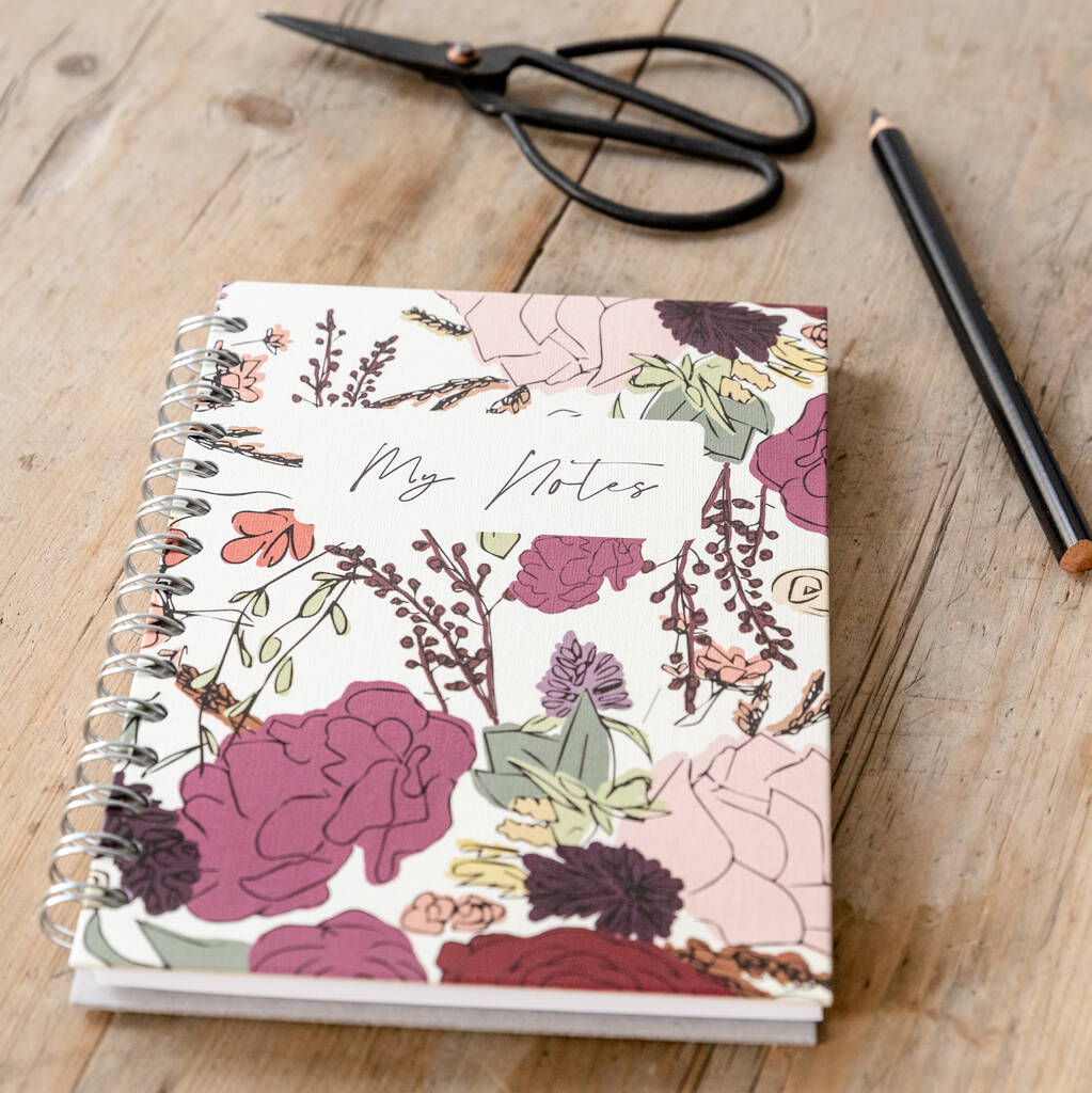 Personalised Floral Hardback Notebook By Strive Creatives ...