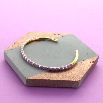 Enamel Coloured Twisted Bangles, 3 of 11