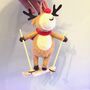 Christmas Felt Skiing Reindeer, thumbnail 2 of 4