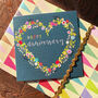 Teal Anniversary Greetings Card, thumbnail 1 of 5