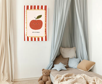 Cute Apple Nursery Art Print, 3 of 4