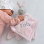 Personalised Pink Bunny Comforter And Pink Blanket Set, thumbnail 3 of 8