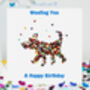 Butterfly And Blue Hydrangea Birthday Card, Not 3D, thumbnail 9 of 9