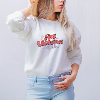 Anti Valentine Club Sweatshirt Gift, 2 of 6