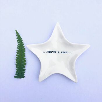 White Star Porcelain Jewellery Dish, 2 of 2
