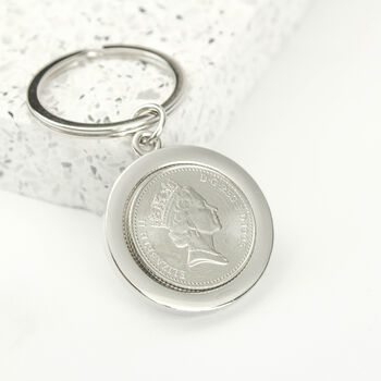 Personalised 30th Birthday Ten Pence Keyring, 2 of 6