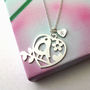 Sterling Silver Heart And Robin Bird Necklace, thumbnail 9 of 12