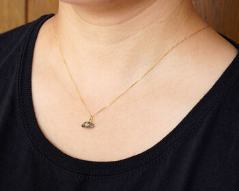 Natural Rough Diamond Necklace In 18k Yellow Gold, 5 of 5