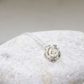 Rose Petal Sterling Silver Necklace, 8 of 11