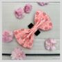 Pink Floral Dog Bow Tie, thumbnail 1 of 4