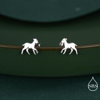 Baby Lamb Stud Earrings In Sterling Silver, 3 of 12