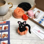 Needle Felted Black Cat Kit, thumbnail 1 of 7