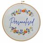 Personalised Floral Embroidery Kit, thumbnail 3 of 4