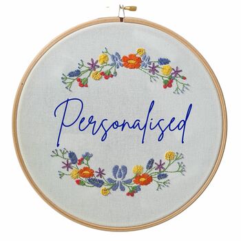Personalised Floral Embroidery Kit, 3 of 4