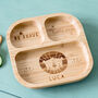 Personalised Lion Bamboo Suction Plate And Spoon, thumbnail 2 of 7