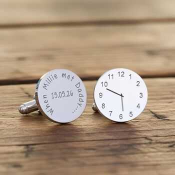 Personalised New Father Special Time Cufflinks, 2 of 7