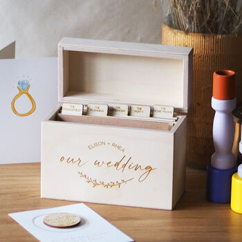 Personalised Engraved Wedding Keepsake Box, 2 of 5