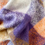 Chunky Triangular Orange And Lilac Knit Scarf, thumbnail 5 of 9