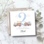 Fire Engine 3rd Birthday Card, 1st 2nd Birthday Card For Son, Nephew, Any Relationship, thumbnail 5 of 8