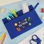 Personalised Space Pencil Case In Blue, thumbnail 2 of 2