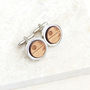 Personalised Wooden Death Star Cufflinks, thumbnail 2 of 2