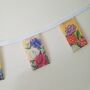 French Flower Seed Packet Fabric Bunting Decoration, thumbnail 4 of 9