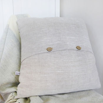 Floral Cow Parsley Linen Cushion, 3 of 4