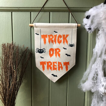 Halloween Trick Or Treat Hanging Flags Decoration, 2 of 2