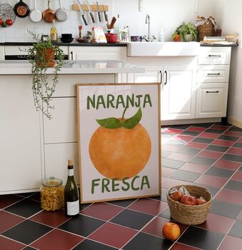 Naranja Fresca Kitchen Print, 2 of 2