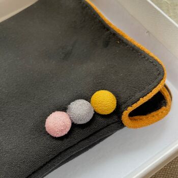 Soft Black Fabric Colourful Gloves With Touchscreen Finger, 3 of 11