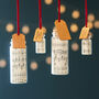 Personalised Music Hanging Bottle Christmas Bauble, thumbnail 1 of 4