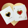 Ace Of Hearts Two Heart Brooch Gift Card, thumbnail 2 of 4