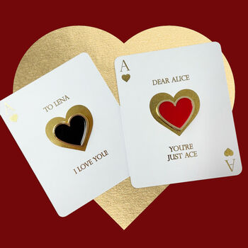 Ace Of Hearts Two Heart Brooch Gift Card, 2 of 4