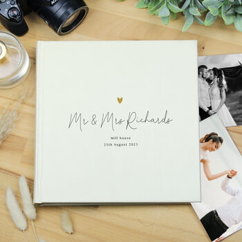 Personalised Mr And Mrs Wedding Day Photo Album, 3 of 6