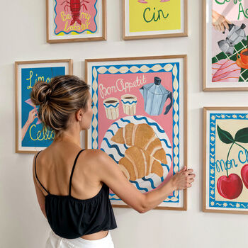 Bon Appétit Kitchen Wall Art | Hand Painted Breakfast Print, 2 of 12