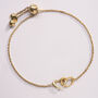 Sterling Silver Infinity Heart Personalised Slider Bracelet, thumbnail 1 of 9