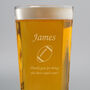 Personalised Rugby Pint Glass, thumbnail 3 of 3