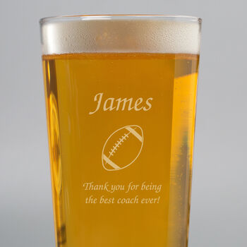 Personalised Rugby Pint Glass, 3 of 3