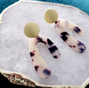 Abstract Leopard Print Statement Earrings, 2 of 4