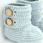 Hand Crochet Baby Cotton Boots, thumbnail 5 of 10