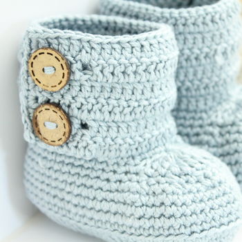 Hand Crochet Baby Cotton Boots, 5 of 10