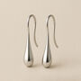 Molten Sterling Silver Teardrop Earrings, thumbnail 1 of 4