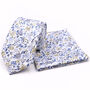 Mens Luxury Blue Floral Tie Gift Box Set, thumbnail 4 of 4