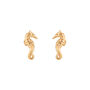 Seahorse Stud Earrings, Sterling Silver Or Gold Plated, thumbnail 9 of 9